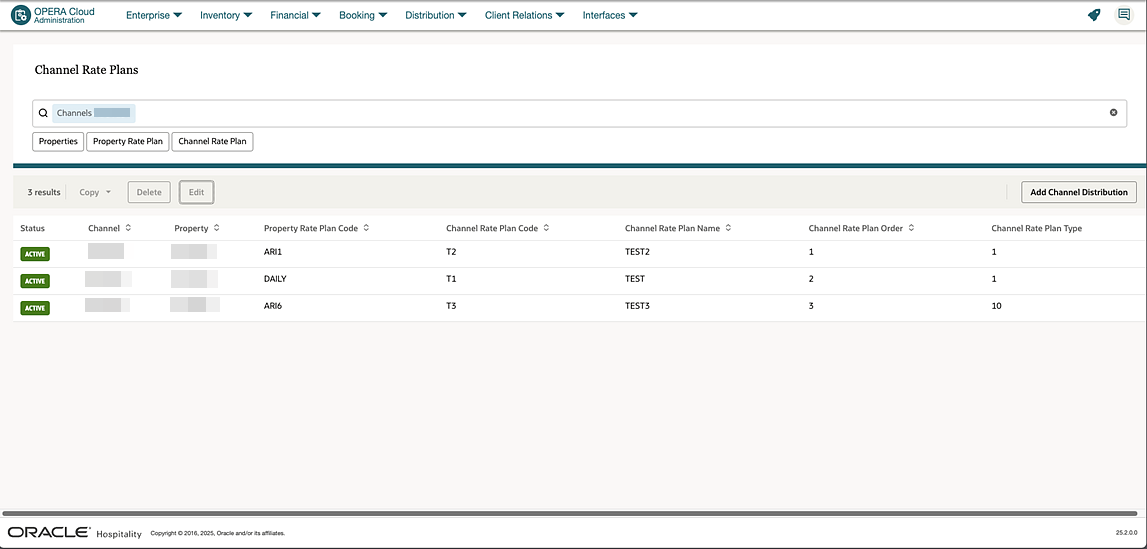 Channel Rate Plans at Hub level. Channel Rate Plans at Hub level.