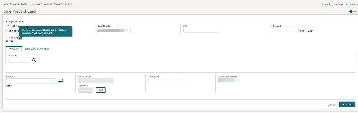 The Issue Prepaid Card screen is where you can get the prepaid card balance and reload the amount even if the card. The Issue Prepaid Card screen is where you can get the prepaid card balance and reload the amount even if the card.