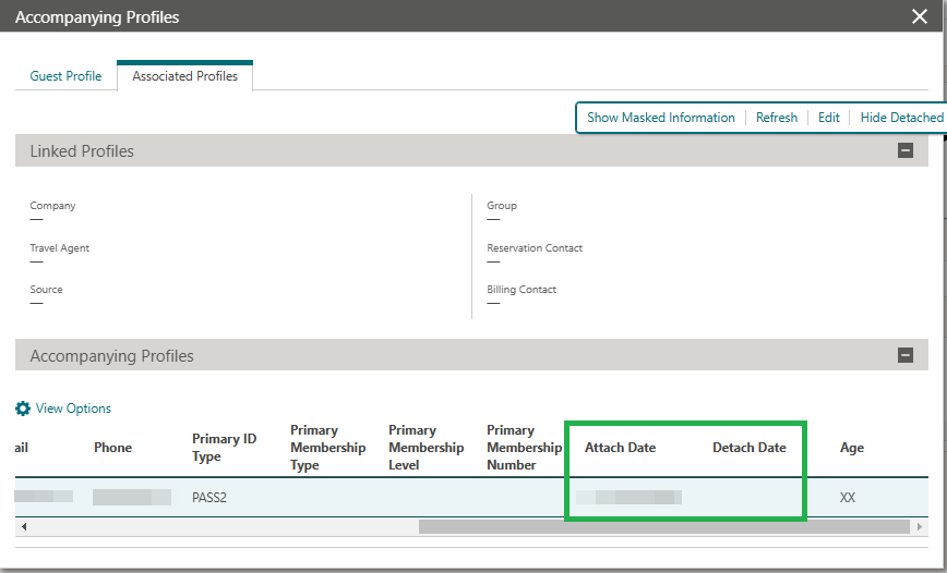 Accompanying profiles showing Attach Date and Detach Date. Accompanying profiles showing Attach Date and Detach Date.