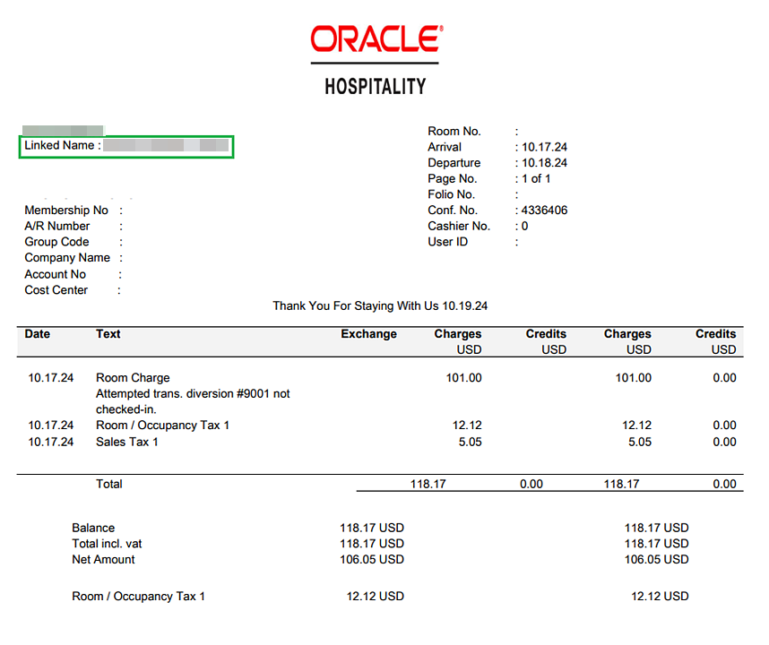 Report sample showing Linked Name. Report sample showing Linked Name.