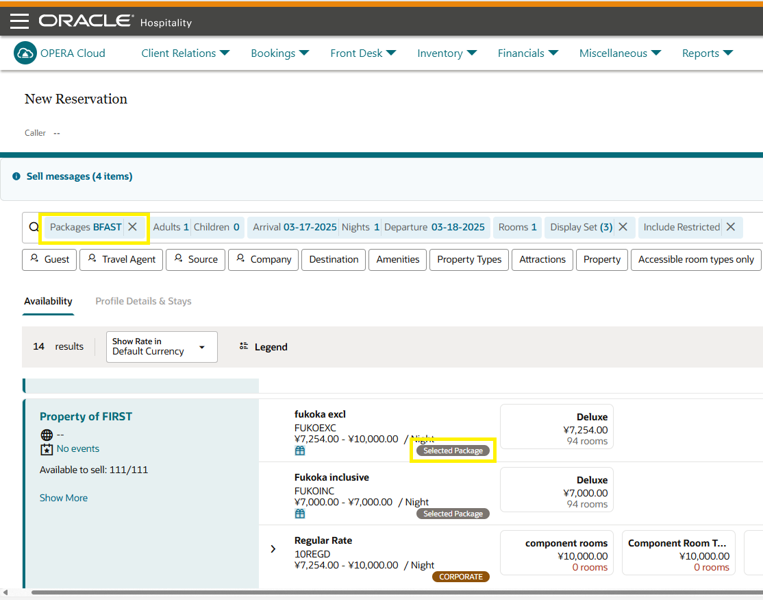 New reservations availability screen. New reservations availability screen.