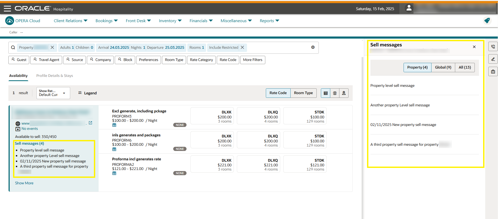 Availability and Overview Screen Availability and Overview Screen