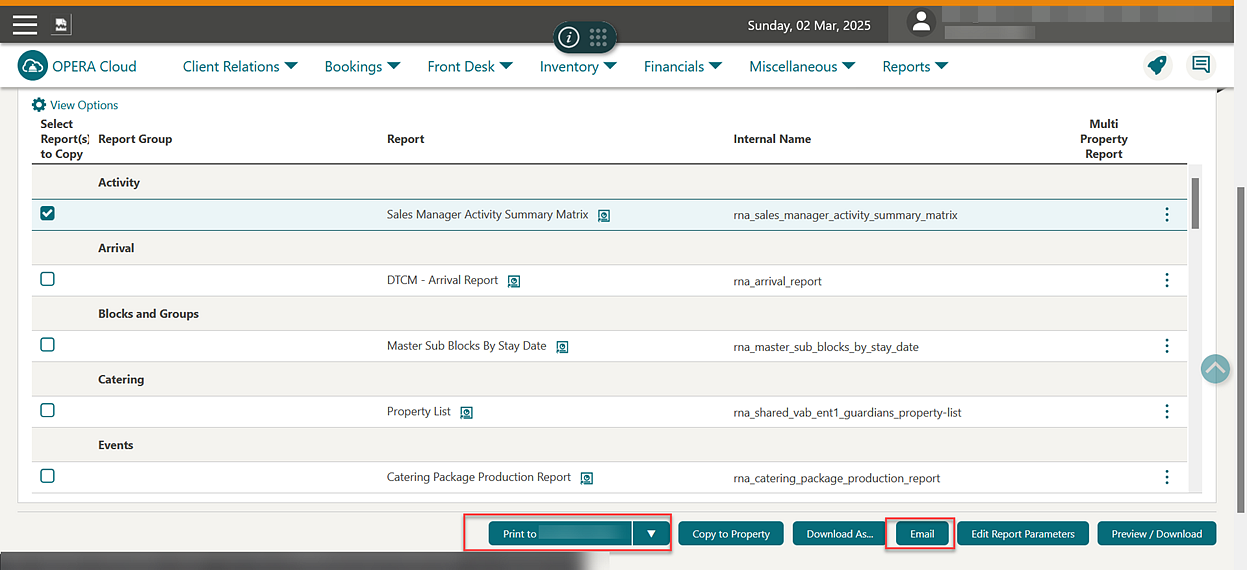 Screen shows email-to-print actions. Screen shows email-to-print actions.
