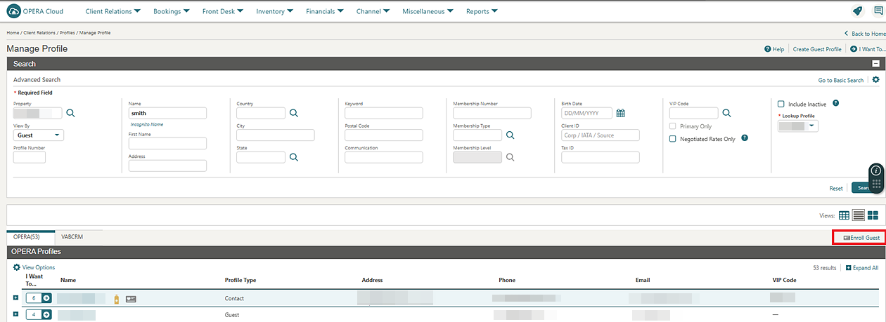 Manage Profile Search Screen. Manage Profile Search Screen.
