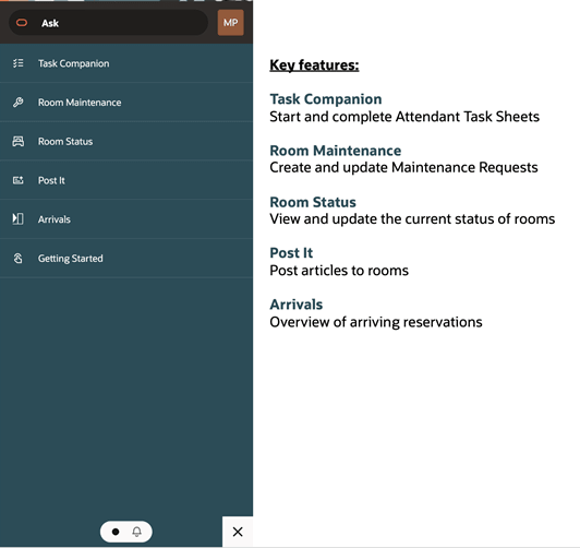 OPERA Cloud Mobile Progressive Web App key features OPERA Cloud Mobile Progressive Web App key features