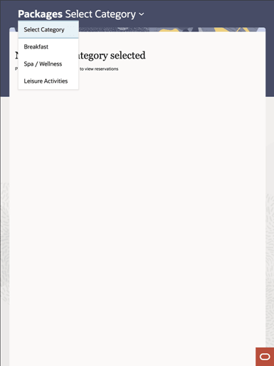 PWA screen showing the Select Category dropdown. PWA screen showing the Select Category dropdown.
