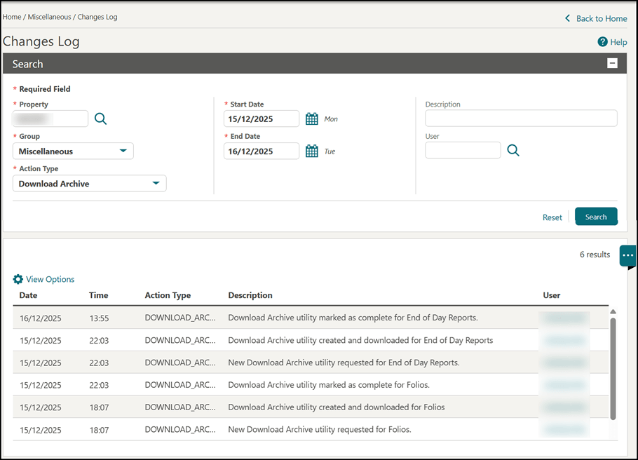 Changes Log Download Archive action type records. Changes Log Download Archive action type records.