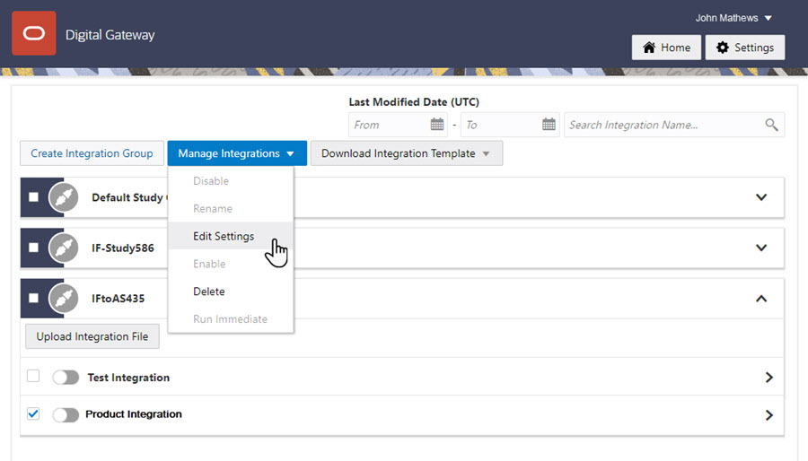 Create and enable the product integration Create and enable the product integration