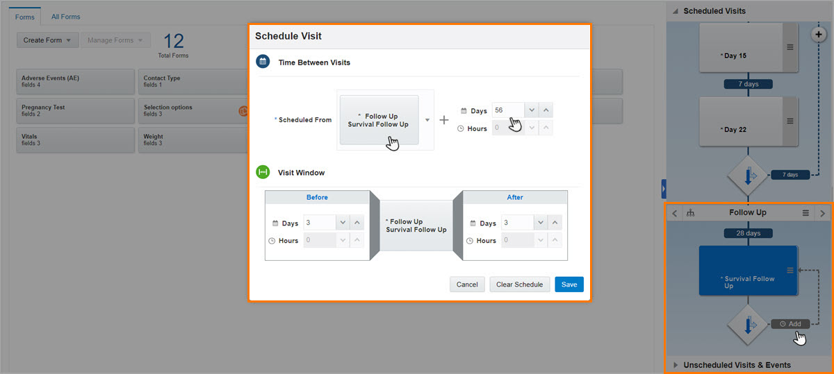 Schedule cycle for branch Follow Up Schedule cycle for branch Follow Up