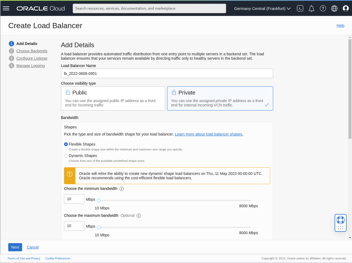 Choose Visibility public_ip_address