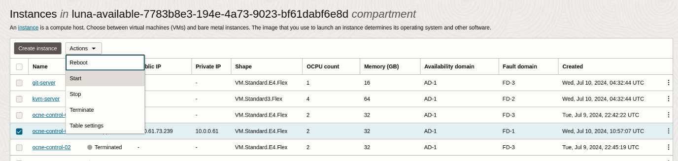 OCI Start Instance oci-start-instance