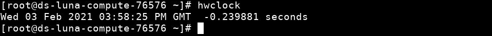 hwclock output