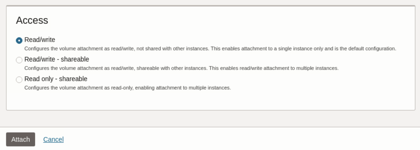 Attach type settings