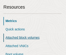 Resources menu