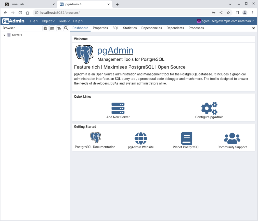 pgadmin-start