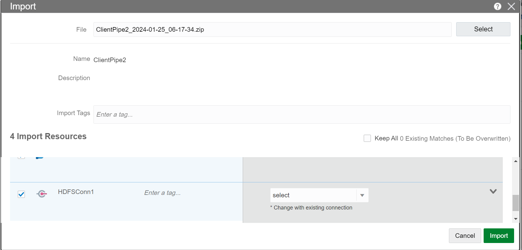 Select an existing connection from Catalog Select an existing connection from Catalog