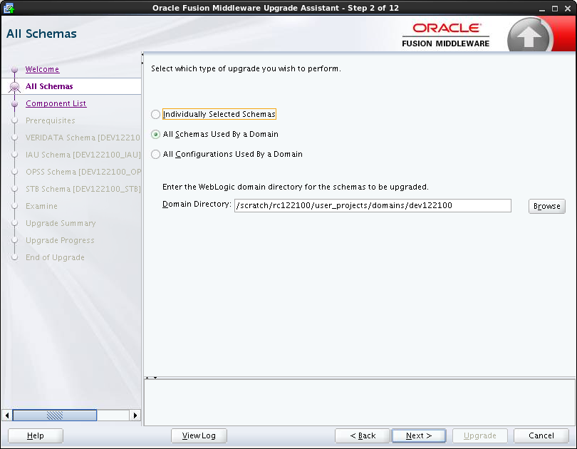 schema upgrade type schema upgrade type