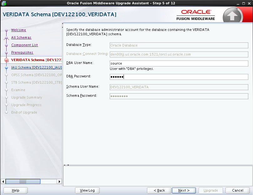 upgrade schema upgrade schema