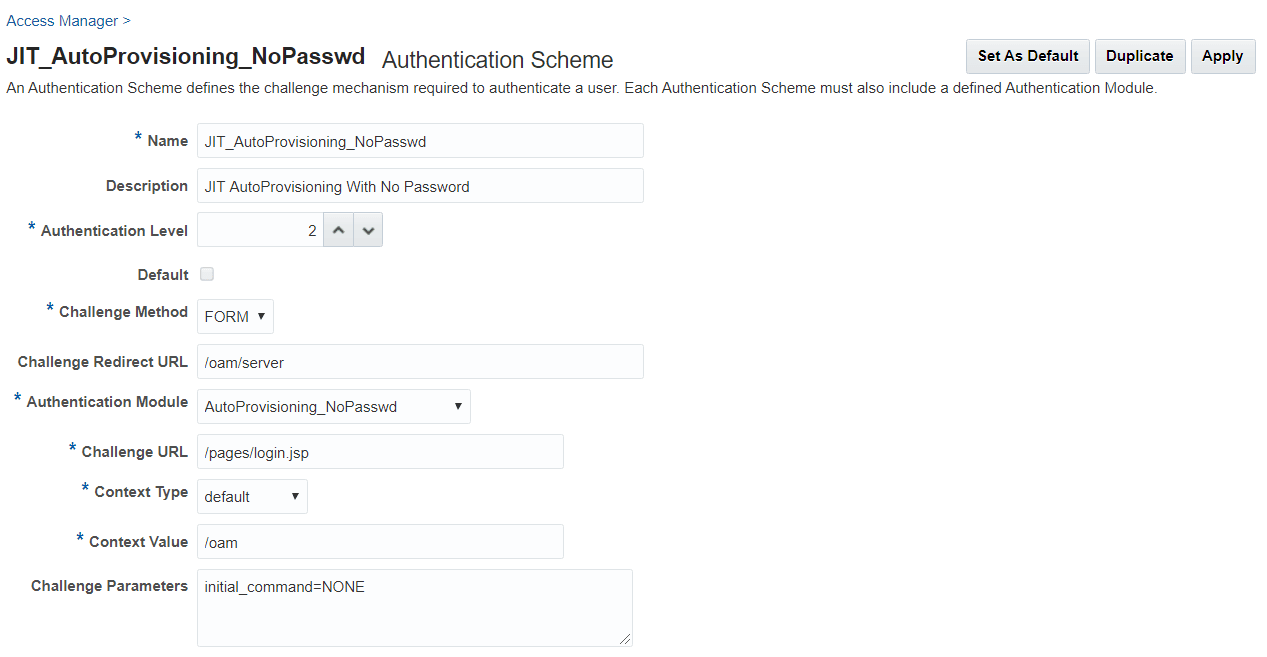 Sample Authentication Scheme Page Sample Authentication Scheme Page