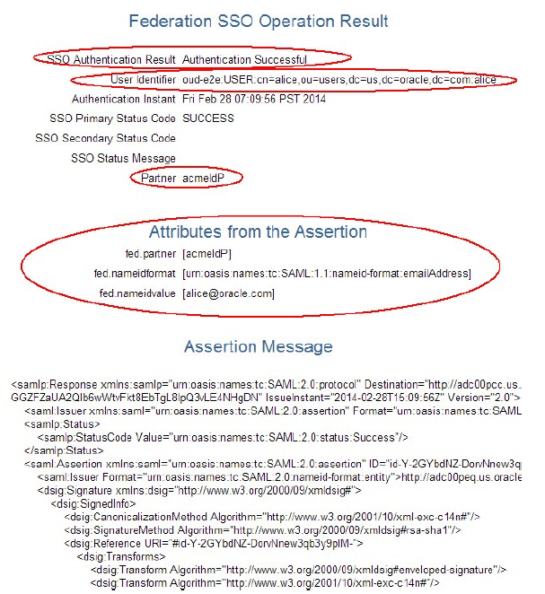 Federation SSO Operation Result Federation SSO Operation Result