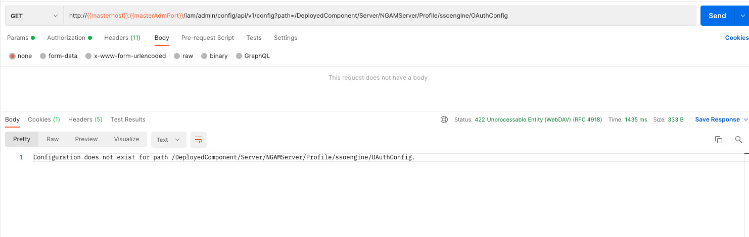**Screenshot of Config Does Not Exist**