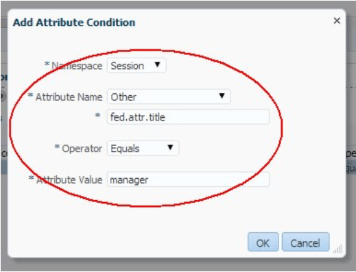 Add Attribute Condition Window Add Attribute Condition Window