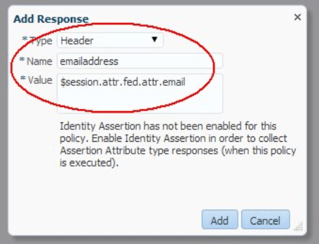 Add Response Window Add Response Window