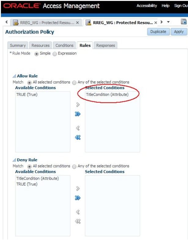 Authorization Policy Rules Tab Authorization Policy Rules Tab