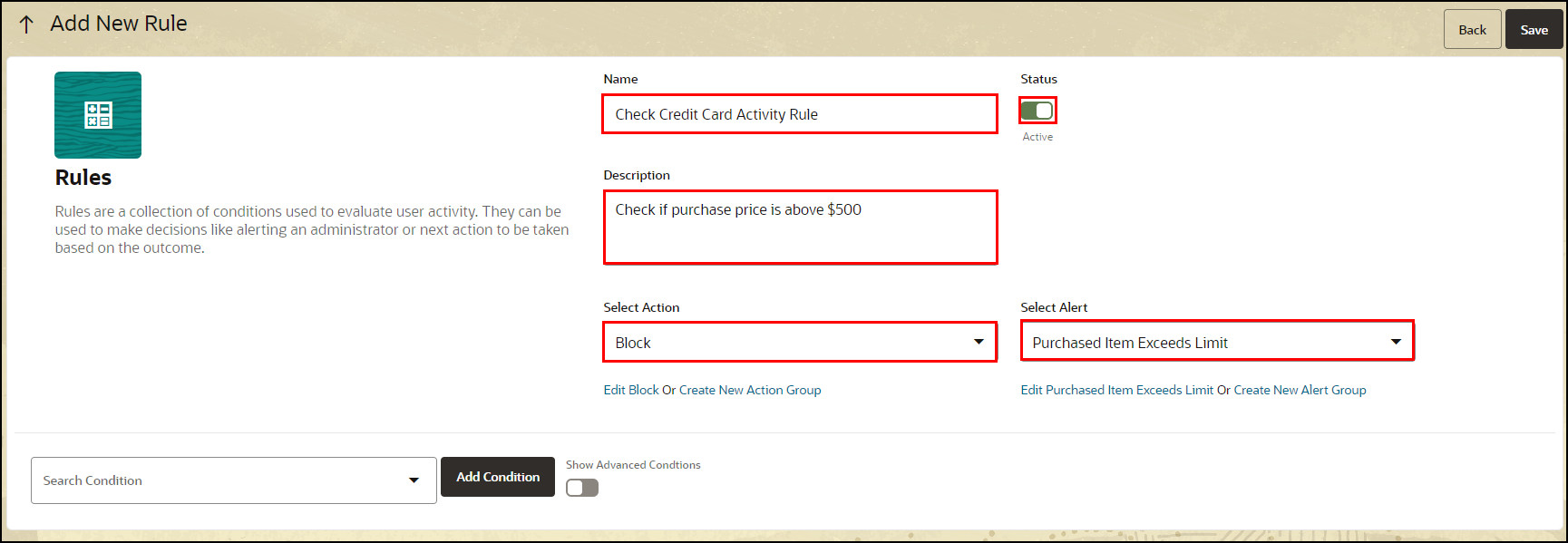 **Credit Card Activity**