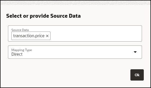 **Select or provide Source Data**