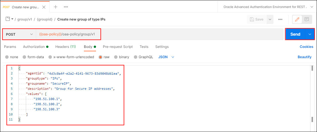 **Create IP Group**