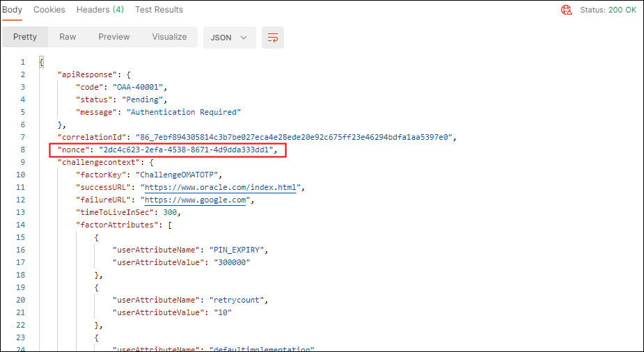 **Initialize Challenge success**