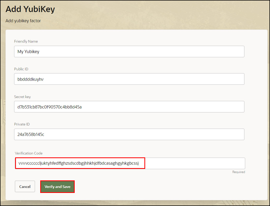 **Verify Code**