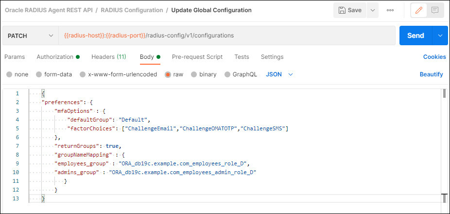 **Update Global Configuration**