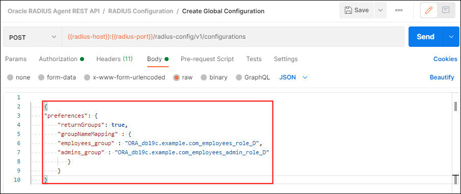 **Create Global Configuration**