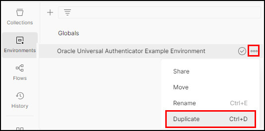 **Duplicate Environment**