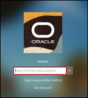 **Enter OTP from device Device1**