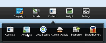 Description of eloqua_console_accounts.png follows Description of eloqua_console_accounts.png follows