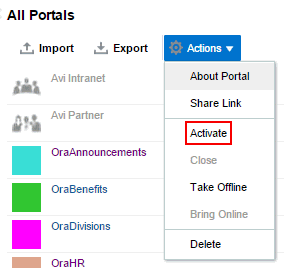 Activating a Portal