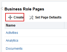 Create Option for a Business Role Page