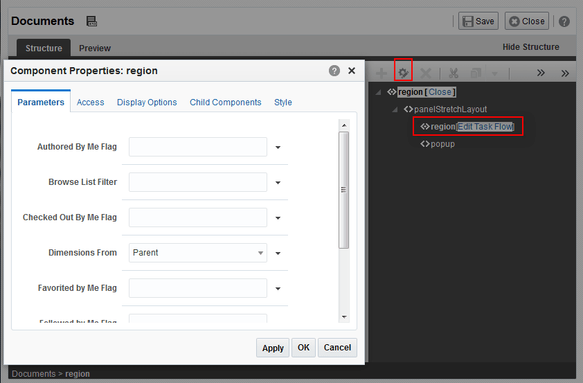 System Pages with Component Parameters