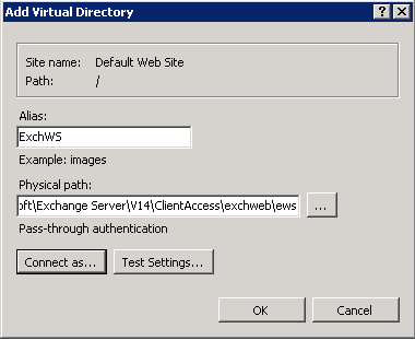 Creating a
Virtual Directory