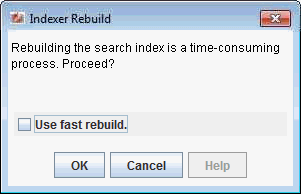 Rebuilding the Index