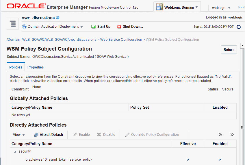 Web Service Endpoint Page