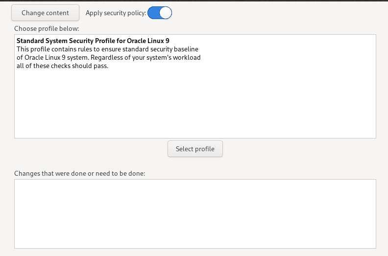 An image of the Security Policy screen, which lists the predefined security policies, or profiles, that are available, and the various settings and options that you can configure in this screen. An image of the Security Policy screen, which lists the predefined security policies, or profiles, that are available, and the various settings and options that you can configure in this screen.