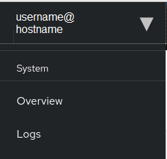 The image displays an example of the host menu section. The image displays an example of the host menu section.