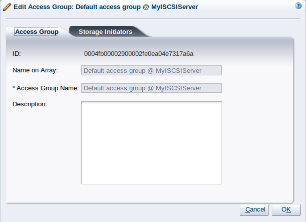 This figure shows the Access Group tab in the Edit Access Group dialog box.