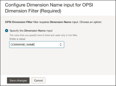 Image shows the dimension filter data object dimension input dialog. Image shows the dimension filter data object dimension input dialog.