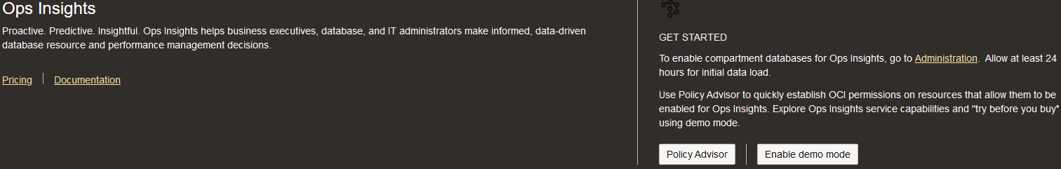 Graphic shows the Enable demo mode highlighted on the Overview page. Graphic shows the Enable demo mode highlighted on the Overview page.