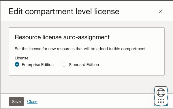 edit compartment level license edit compartment level license